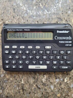Vintage Franklin CWP-100 Electronic Hand-Held Crossword Puzzle Solver Prev-Owned